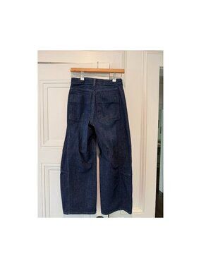 Pilcro Anthropologie High-Rise Wide Barrel Jeans Size 24 Dark Wash